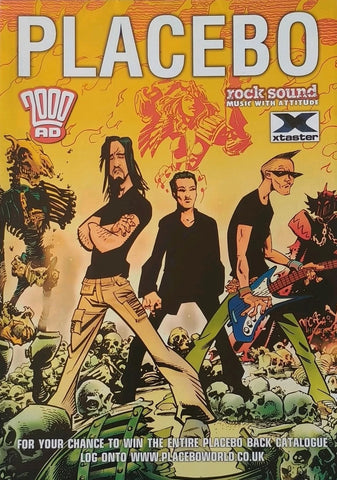 Placebo: Rock Sound Magazine - 2000AD - Unfolds Into XL Poster - 2004