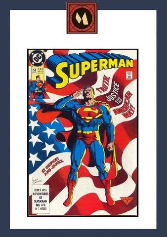 Superman #53 - DC Comics - 1991 - Iconic USA Flag Cover