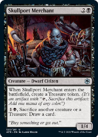 "Skullport Merchant" - Magic The Gathering Card - AFR