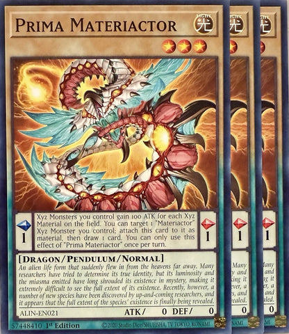 "Prima Materiactor" ALIN-EN021 - Yu-Gi-Oh! - 3x Cards Playset - Alliance Insight