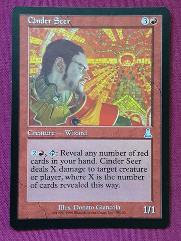 "Cinder Seer" - Magic The Gathering Card - Urza's Destiny