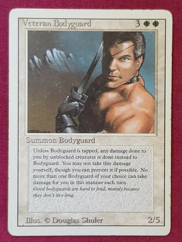 "Veteran Bodyguard" - Magic The Gathering Card - Revised
