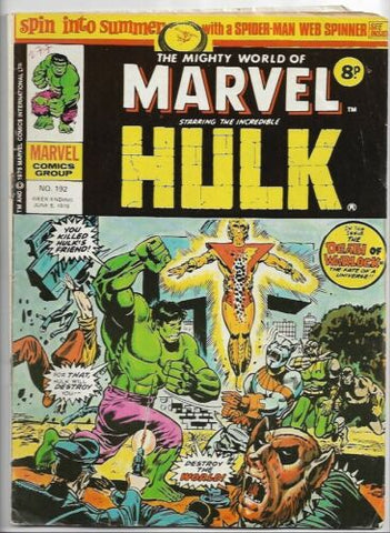 The Mighty World of Marvel #192 -  Marvel/British - 1976