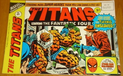 The Titans #34 35 36 37 (4x Comics RUN) - Marvel / British - 1976