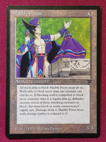 "Marble Priest" - Magic The Gathering Card - Legends