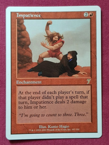"Impatience" - Magic The Gathering Card - 7th Edition