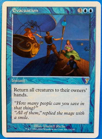 "Evacuation" - Magic The Gathering Card - 7th Edition