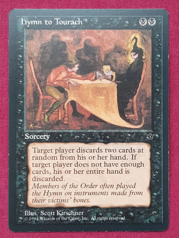 "Hymn To Tourach" - Magic The Gathering Card - Fallen Empires - Kirschner