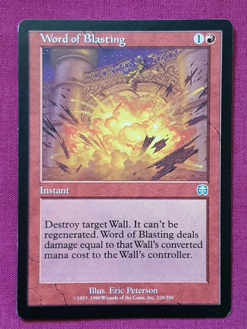 "Word Of Blasting" - Magic The Gathering Card - Mercadian Masques
