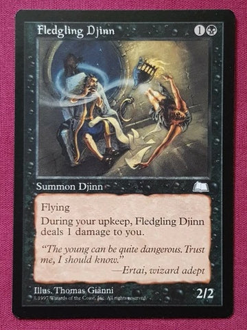 "Fledgling Djinn" - Magic The Gathering Card - Weatherlight