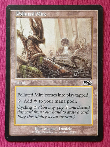 "Polluted Mire" x4 - Magic The Gathering Card - Urza's Saga - 4-Card Playset