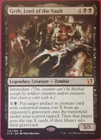 "Geth, Lord Of The Vault" - Magic The Gathering Card - C19