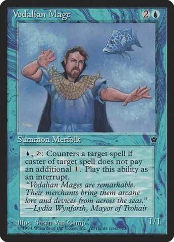 "Vodalian Mage" x4 - Magic The Gathering - Fallen Empires - Playset