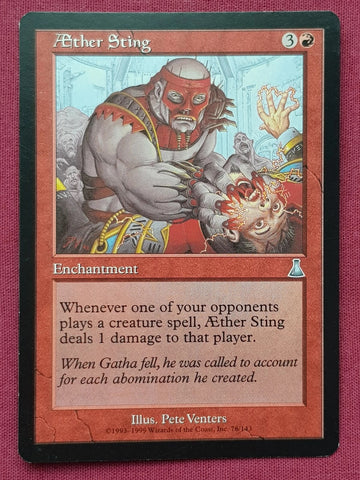 "Aether Sting" - Magic The Gathering Card - Urza's Destiny