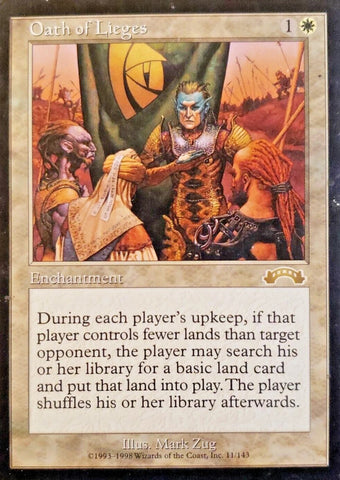 "Oath Of Lieges" - Magic The Gathering Card - Exodus
