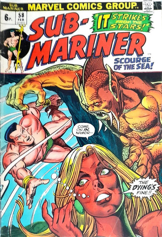 Sub-Mariner #58 - Marvel Comics - 1973 - Pence Copy