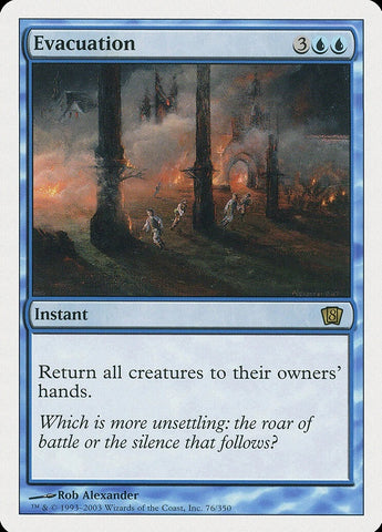 "Evacuation" - Magic The Gathering Card - 8th Edition
