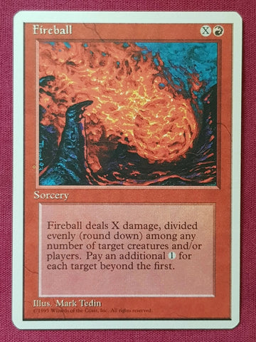 "Fireball" - Magic The Gathering Card - 4th Edition