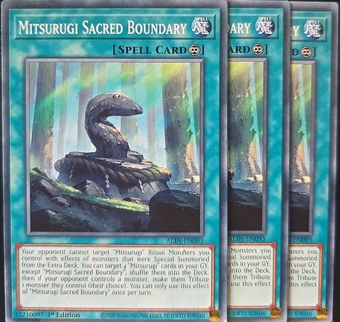"Mitsurugi Sacred Boundary" ALIN-EN095 - Yu-Gi-Oh! - 3x Cards - Alliance Insight