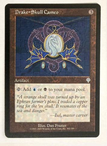 "Drake-Skull Cameo" - Magic The Gathering Card - Invasion
