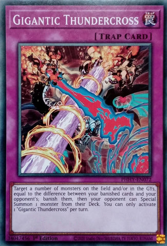 "Gigantic Thundercross" PHHY-EN072 - Yu-Gi-Oh! - 3x Cards - Photon Hypernova