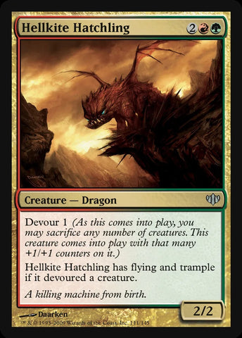 "Hellkite Hatchling" - Magic The Gathering Card - Conflux