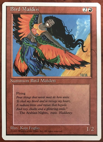 "Bird Maiden" - Magic The Gathering Card - 4th Edition