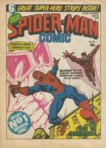 Spider-Man Comic #325 - 329 (5x Comics RUN)  - Marvel/British - 1979