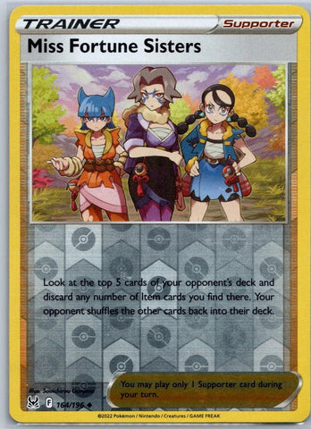 "Miss Fortune Sisters" 164/196 Lost Origin - Pokémon Card - Reverse Holo