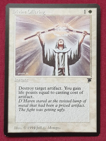 "Divine Offering" - Magic The Gathering Card - Legends