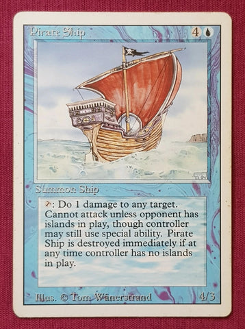 "Pirate Ship" - Magic The Gathering Card - Revised