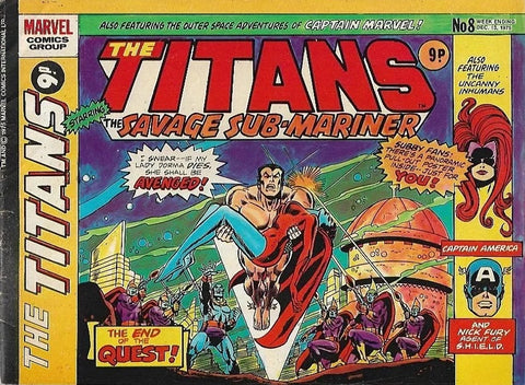 The Titans #8 - Marvel Comics / British - 1975