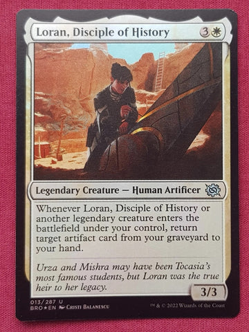 "Loran, Disciple Of History" - Magic The Gathering Card - The Brother's War