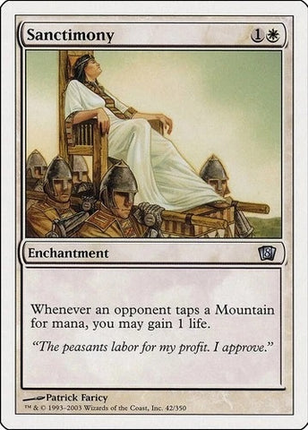 "Sanctimony" - Magic The Gathering - 8th Edition