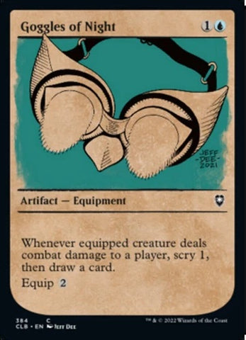 "Goggles Of Night" - Magic The Gathering - CLB / Showcase