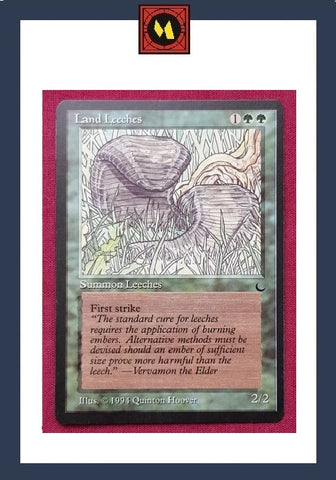 "Land Leeches" - Magic The Gathering Card - The Dark