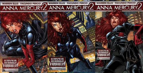 Anna Mercury 2 #1 2 3 (Set) - Avatar - 2009 - All Wrap Variants