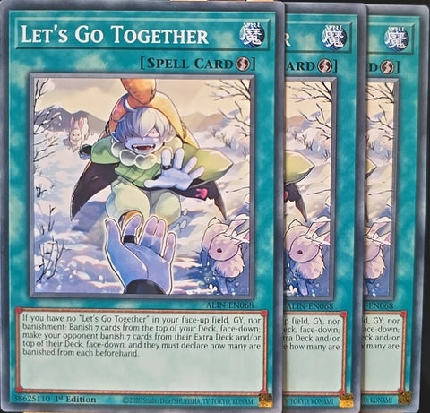 "Let's Go Together" ALIN-EN068 - Yu-Gi-Oh! - 3x Card Playset - Alliance Insight