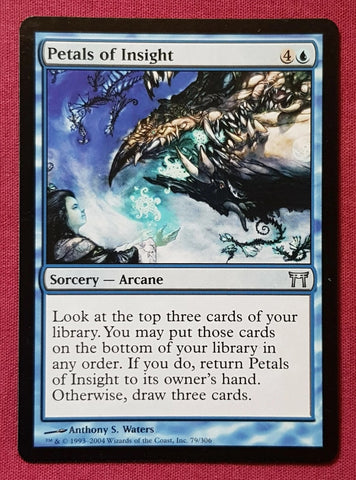 "Petals Of Insight" - Magic The Gathering Card - Champions Of Kamigawa