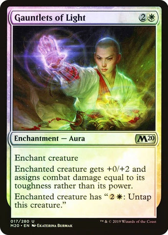 "Gauntlets Of Light" FOIL - Magic The Gathering Card - M20