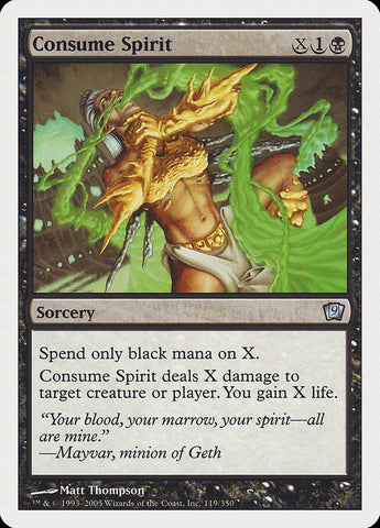 "Consume Spirit" - Magic The Gathering Card - 9th Edition