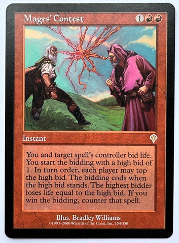"Mages' Contest" - Magic The Gathering Card - Invasion