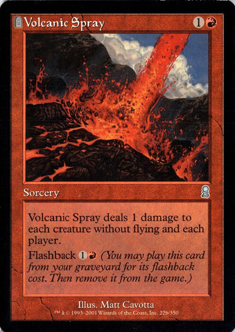 "Volcanic Spray" - Magic The Gathering Card - Odyssey