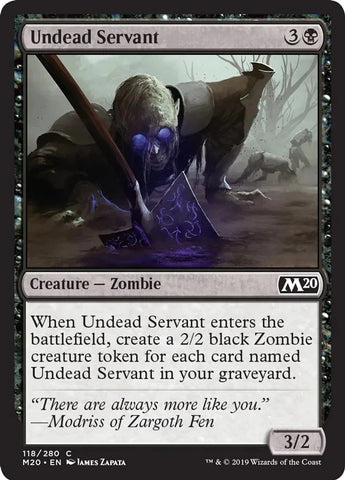 "Undead Servant" x4 - Magic The Gathering Card - M20 - 4-Card Playset