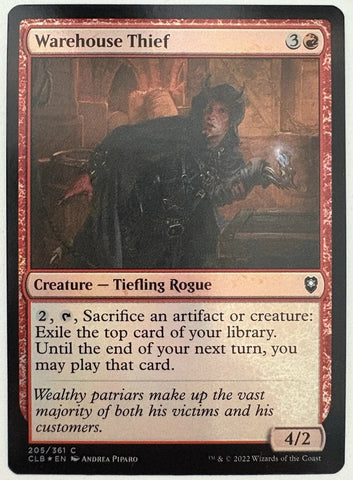 "Warehouse Thief" x4 - Magic The Gathering Card - CLB - 4-Card Playset