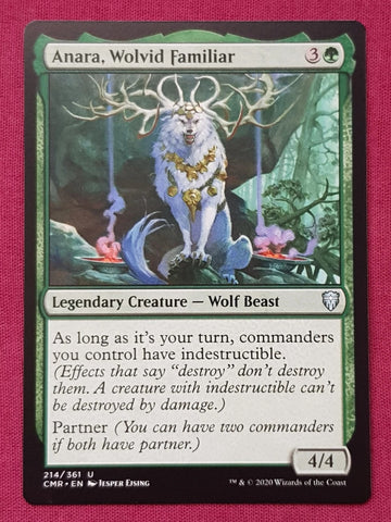 "Anara, Wolvid Familiar"  - Magic The Gathering Card - Commander