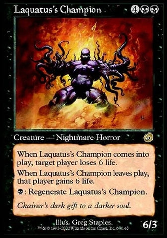 "Laquatus's Champion" - Magic The Gathering Card - Torment