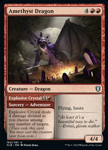 "Amethyst Dragon" - Magic The Gathering Card - CLB