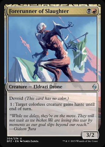 "Forerunner Of Slaughter" - Magic The Gathering Card - Zendikar