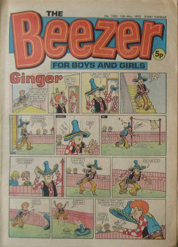The Beezer #1000 - British Comic - 15th March 1975